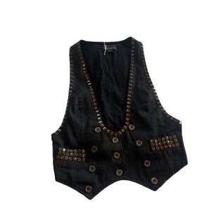 Black Studded Vest